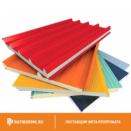 Сэндвич-панель стеновая ППУ 240 мм RAL 5015