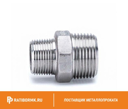Ниппель стальной оцинкованный Ду 40 1 1/2'' ГОСТ 8965-75